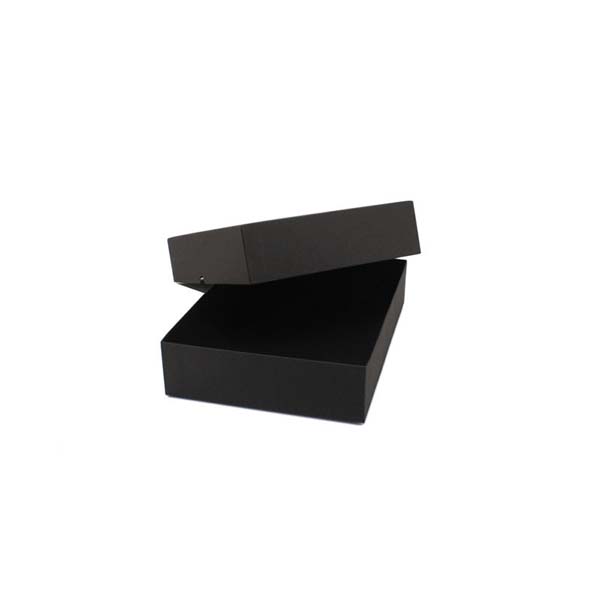 Bestel doos met los deksel: 21x15x4,5cm in zwart
