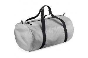BagBase Packaway barrel bag ZILVER: 50x30x26cm