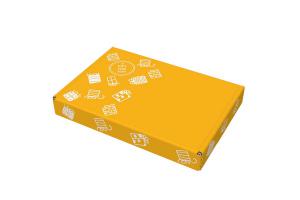 Brievenbus verzenddoosje A Gift For You oranje/geel A5: 220x155x28mm
